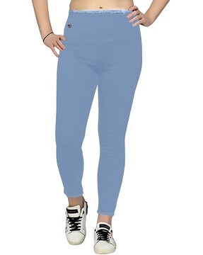Buy Sky Blue Jeans & Jeggings for Women by ANGELFAB Online