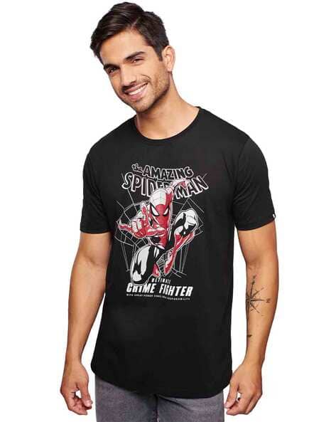 Spider-Man Printed Crew-Neck T-shirt