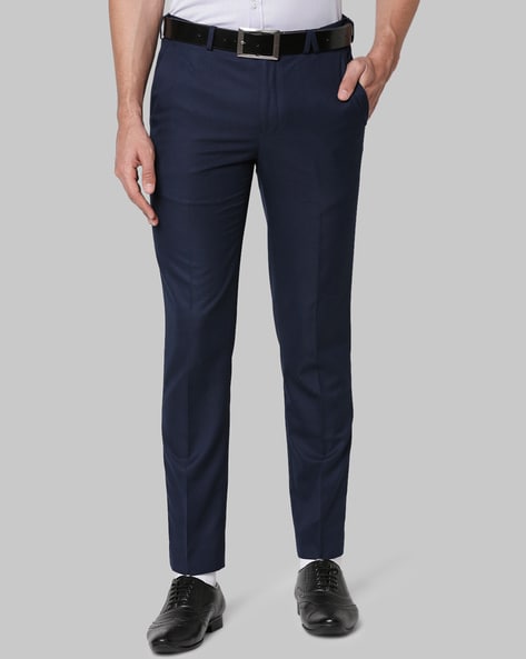 Park Avenue Solid Slim Fit Trousers