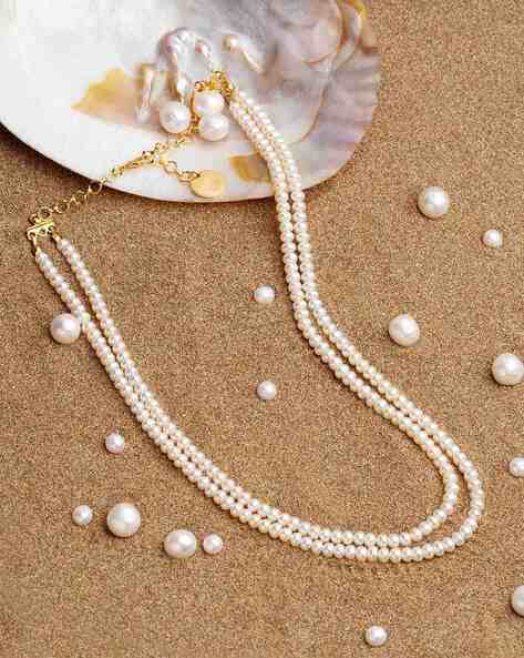 Multi Edison Freshwater Pearl Necklace - 14 kt. White gold – Planters  Exchange