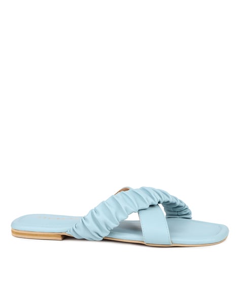 Pale blue best sale flat sandals