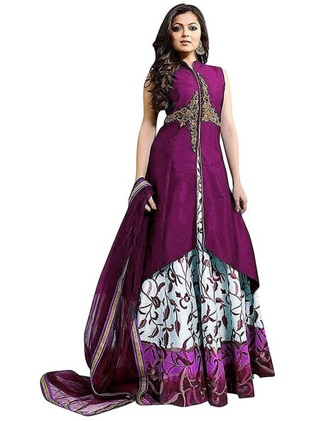 Embroidered Flared Salwar Price in India