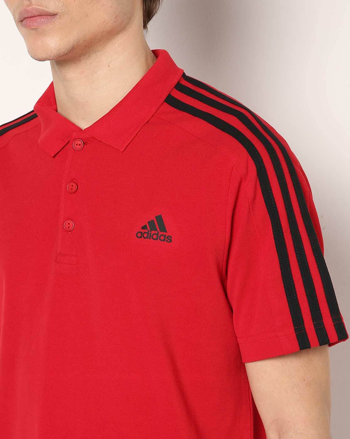 Red on sale adidas polo