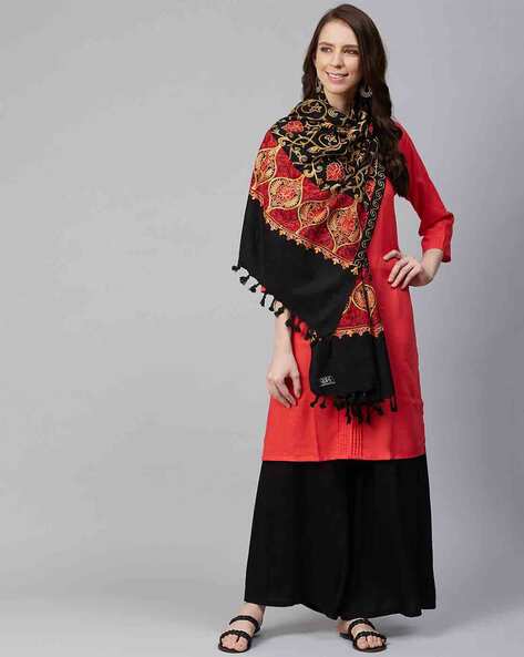 Paisley Shawl with Tassels Price in India