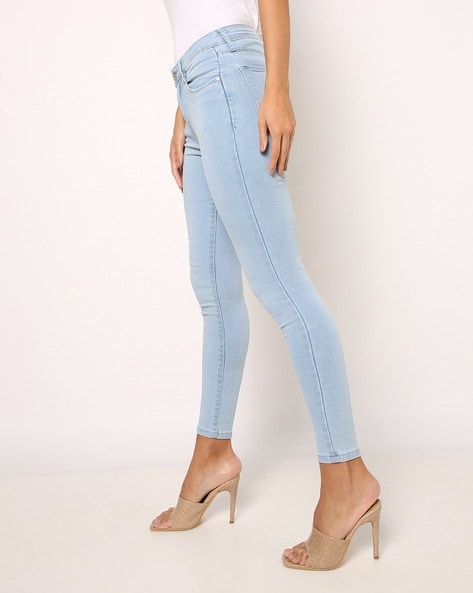 Buy Blue Jeans Jeggings for Women by KRAUS Online Ajio