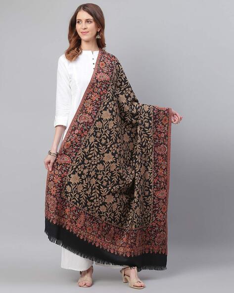 Floral Woven Print Shawl Price in India