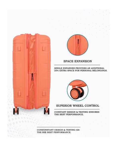 Orange spinner cheap luggage sets