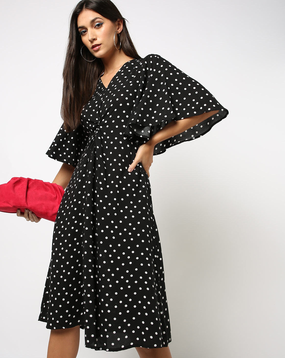 Black dress with white hot sale dots