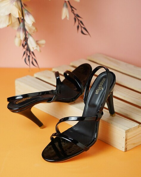 Buy Black Sandals with High Heels for Women Online in India-thanhphatduhoc.com.vn
