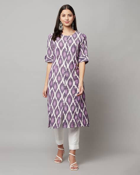 ajio ikat kurti