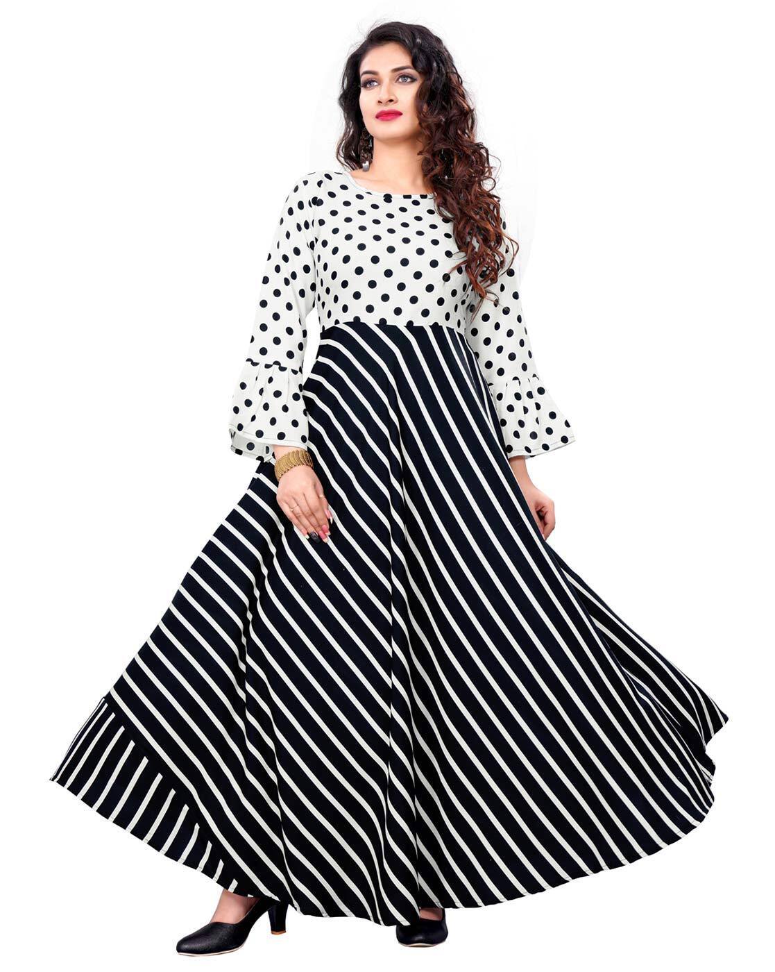 black and white churidar material