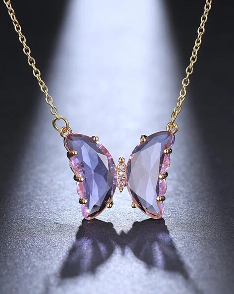 Chunky Purple and Pink Statement Necklace for Women – namana.london