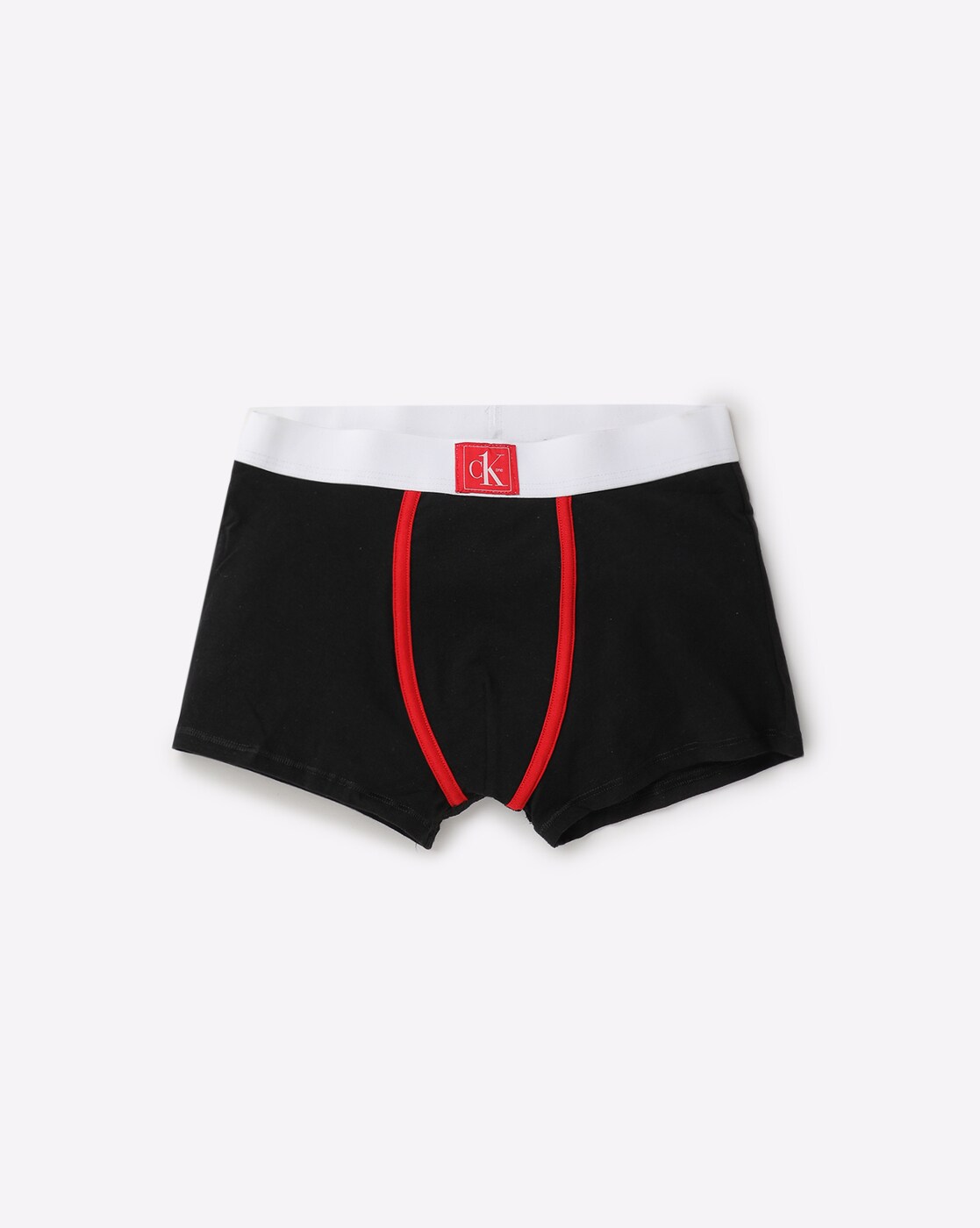 Calvin Klein Cotton Stretch Trunks, Pack of 2, Black/Red