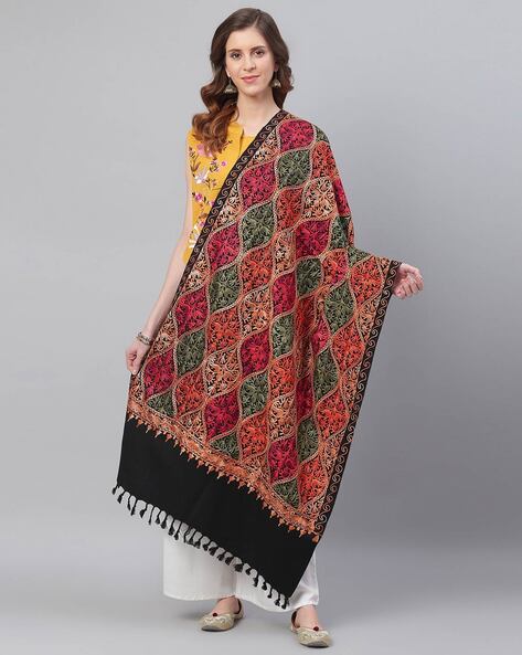 Floral Embroidered Shawl Price in India