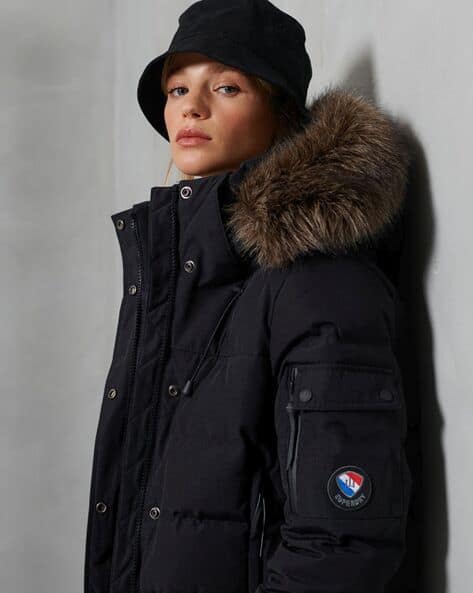 Superdry Womens Premium Down Boyfriend Coat Superdry Ripstop