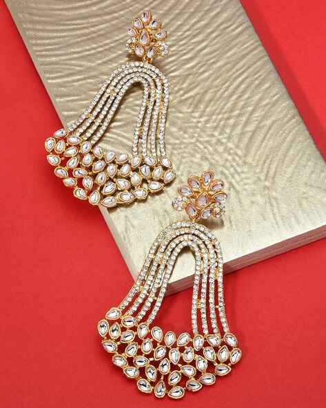 Zaveri Pearls Gold Tone Kundan & Pearls Wedding Collection Dangle Earring  For Women-ZPFK10097 | Women's earrings, Beautiful earrings, Earrings