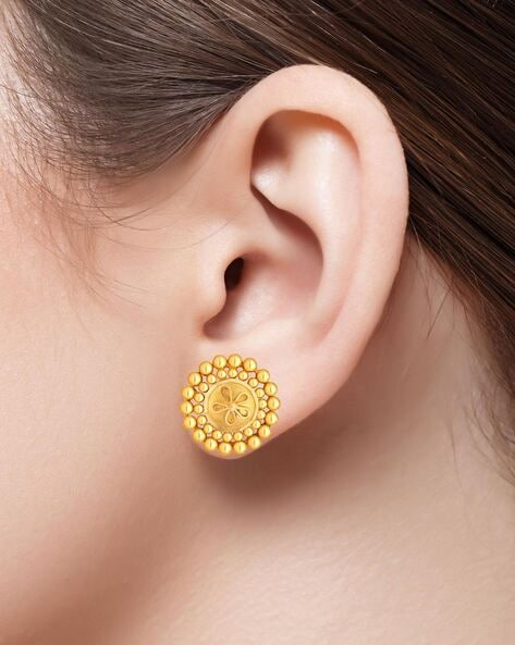 Buy Traditional Golden Earring for Women/Girls Round Shape Earrings Design  Tassel Jhumka/Jhumki Big Metal Tassel Earring (Floral) at Amazon.in