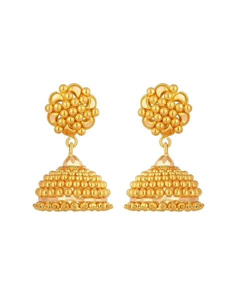 Joyalukkas Temple-Design Yellow Gold 22kt Jhumki Earring Price in India -  Buy Joyalukkas Temple-Design Yellow Gold 22kt Jhumki Earring online at  Flipkart.com