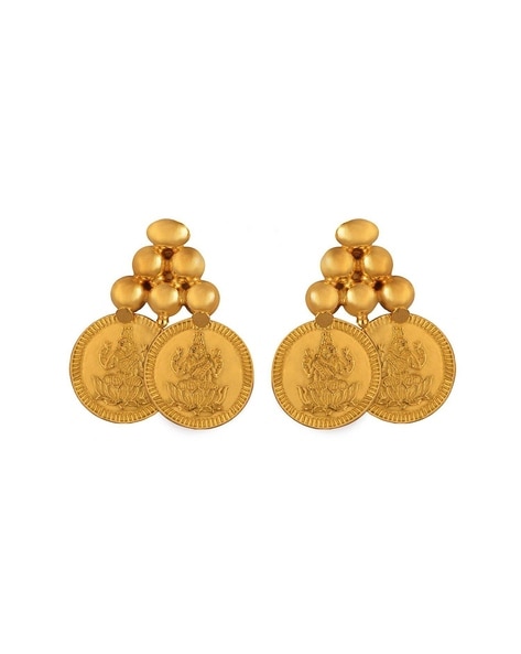 Mesh Coin Drop Earrings