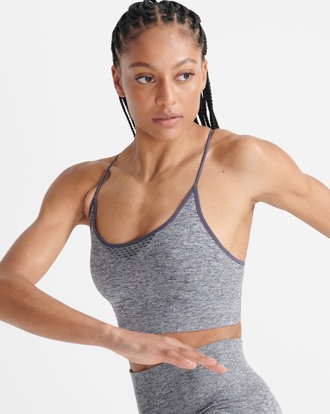 Heathered Racerback Sports Bra