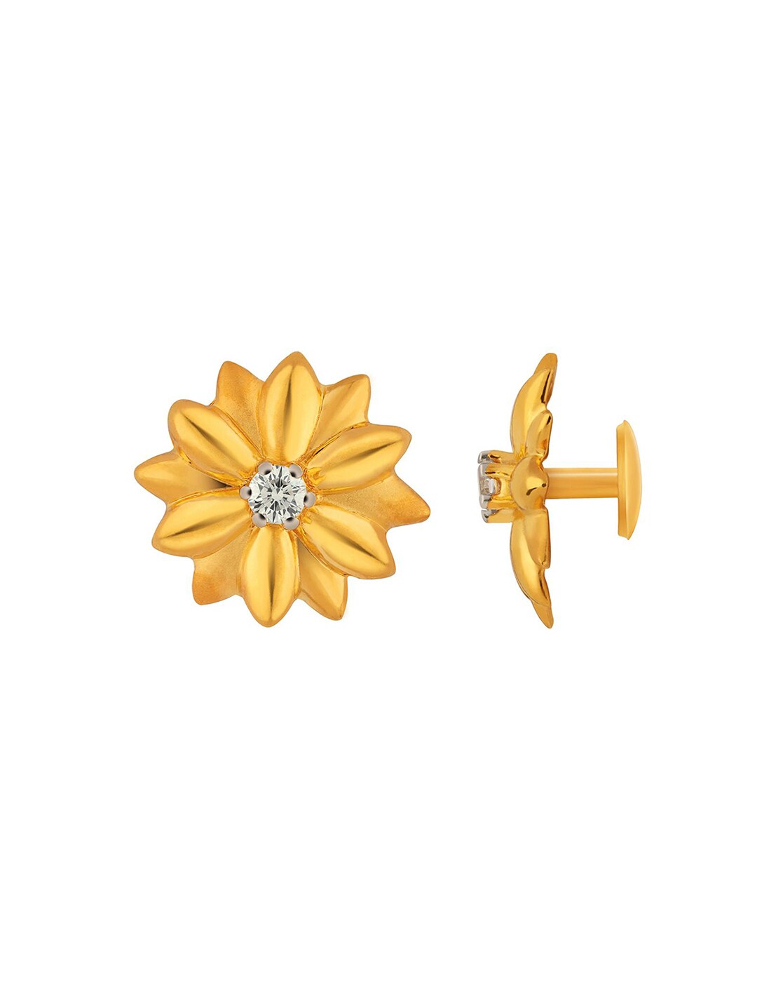 Flower Earring Tops | Small earrings gold, Pretty rings simple, Gold jewels  design