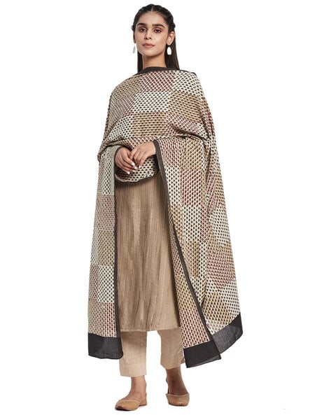 Geometric Print Cotton Dupatta Price in India