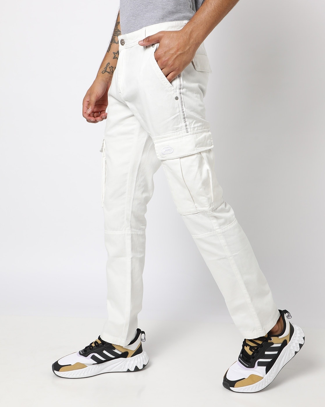 Baggy Jeans Cream Carpenter Denim Jeans for Men Online  Powerlook