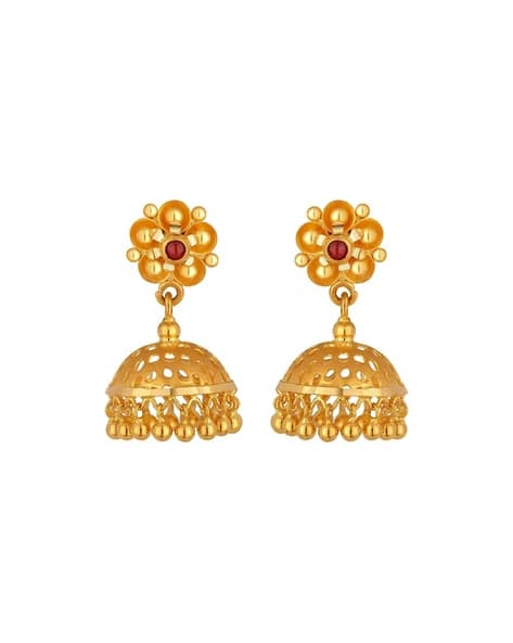 Price History of Joyalukkas Floral-Design Yellow Gold Jhumka