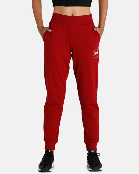 Buy Intense Red Track Pants for Women by PUMA Online Ajio