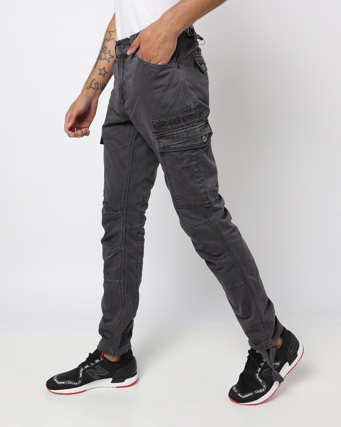 Buy Grey Trousers & Pants for Men by Paralians Online | Ajio.com