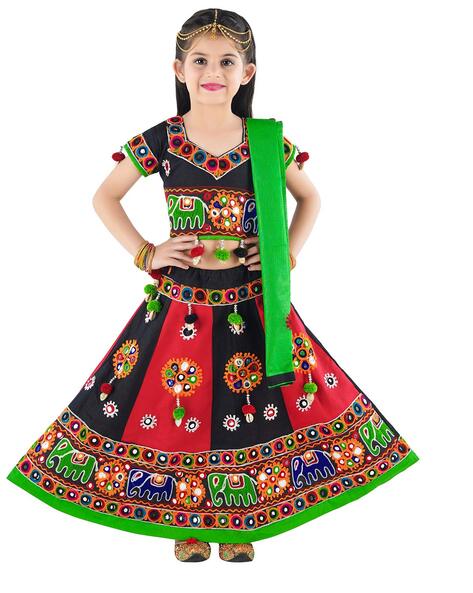 Kids Cotton Gujarati Chaniya Choli, Size: 16 to 36 at Rs 550 in Bhopal