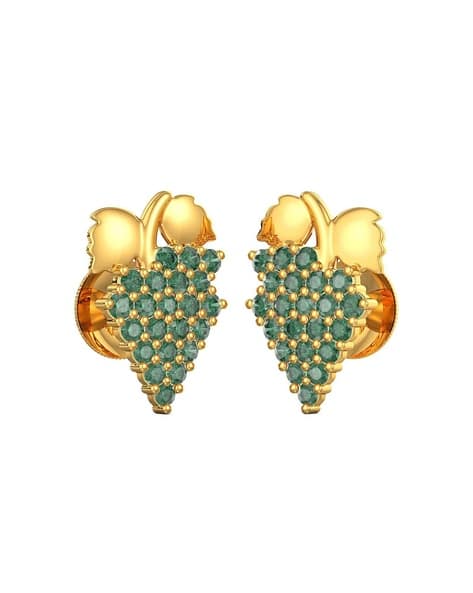 Buy Yellow Gold Green Earrings for Women by Joyalukkas Online
