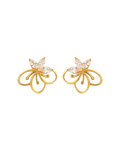 22K Culcutti Square Stud Design Gold Earring | Pachchigar Jewellers  (Ashokbhai)