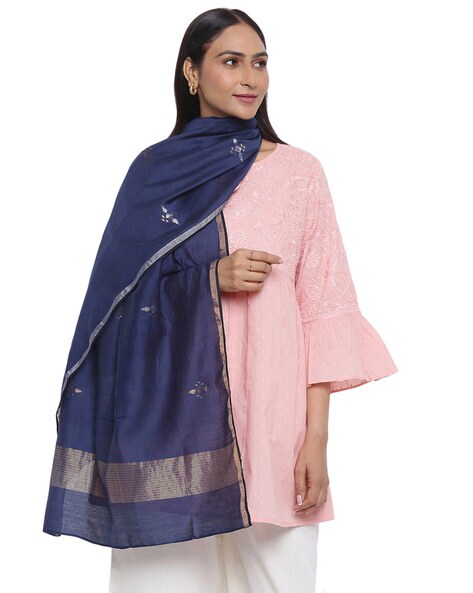 Cotton Silk Jamdani Dupatta Price in India