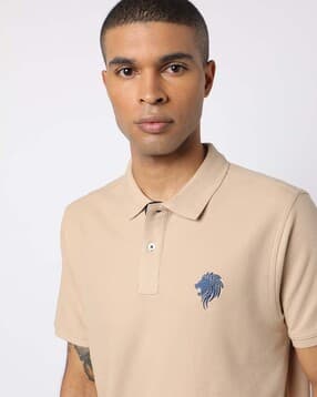 Regular Fit Polo T-Shirt with Embroidered Logo