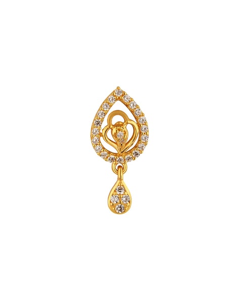 Fancy gold earrings | PC Chandra Jewellers