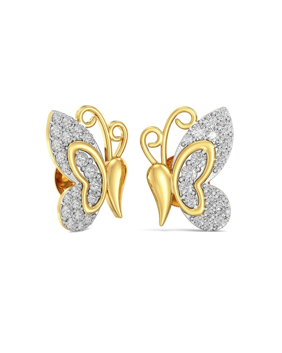 Crushed Gemstone Bella Butterfly Dangle Earring