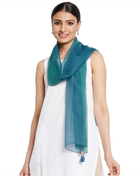 Textured Stole with Tassel Price in India
