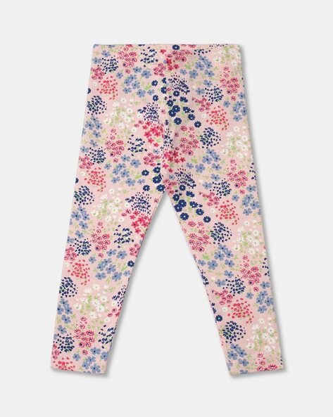 Floral Leggings with Elasticated Waist