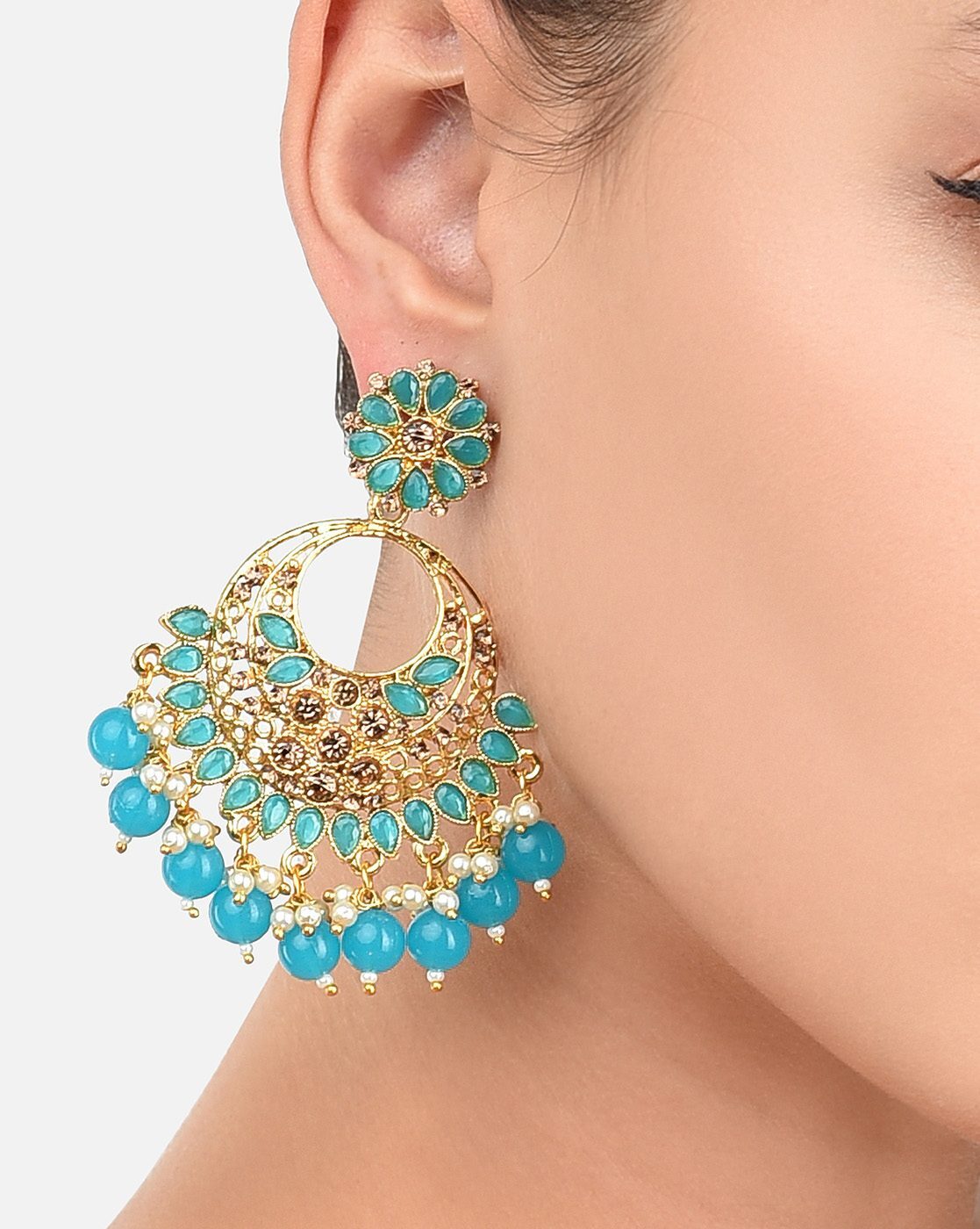 Zaveri Pearls Gold Tone Kundan & Pearls Dangle Earring For Women-ZPFK8651 :  Amazon.in: Fashion