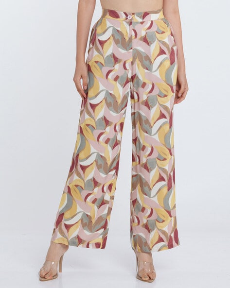 PRINTED FLARED TROUSERS - Multicoloured
