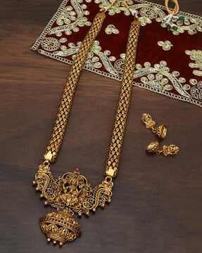 Temple jewellery long necklace deals