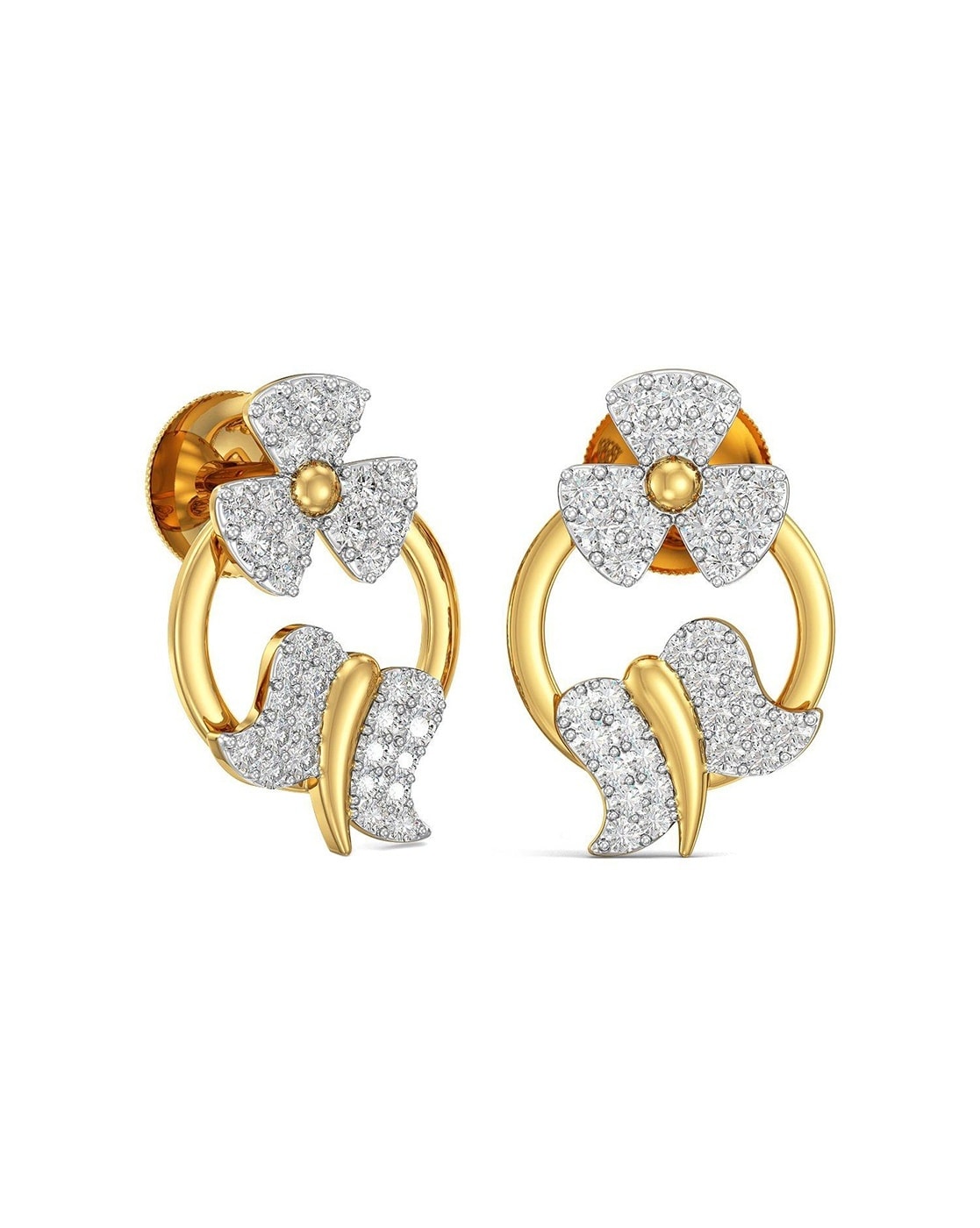 Square Gold Diamond Stud Earrings | Fine Designer Jewelry - Jane Bartel  Jewelry