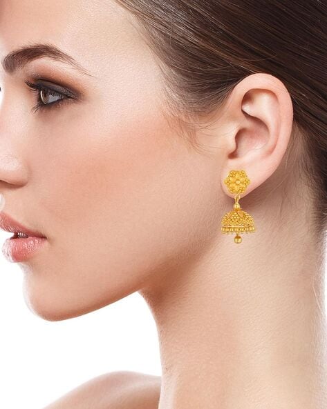 Joyalukkas Gold Earring Designs - YouTube