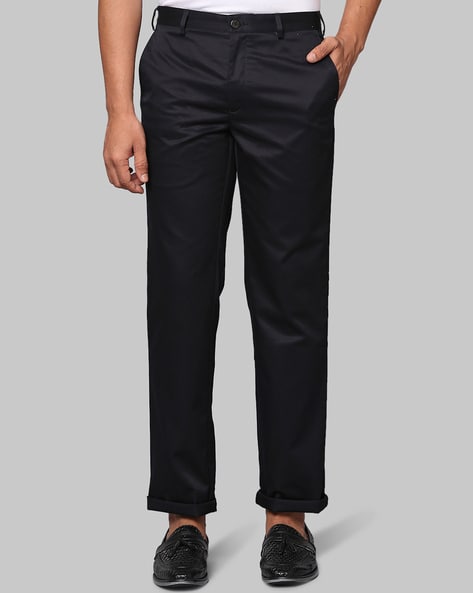 Park Avenue Solid Slim Fit Trousers