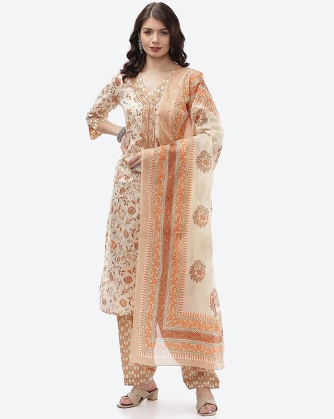 Printed Unstitched Dress Material Price in India