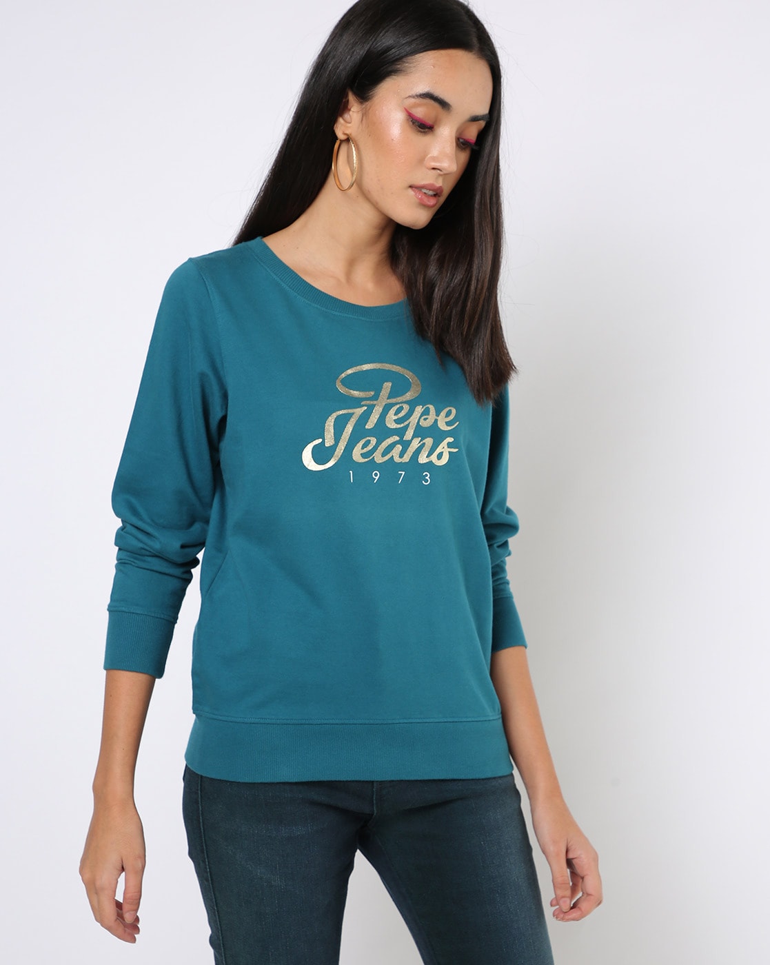 Buy Green Sweatshirt & Hoodies for Women by Pepe Jeans Online