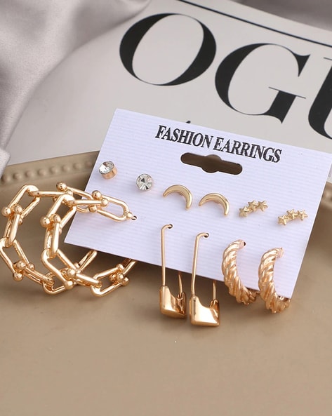 Only 29.25 usd for Solid Wide Graduated Huggie Earring Combo Set Online at  the Shop