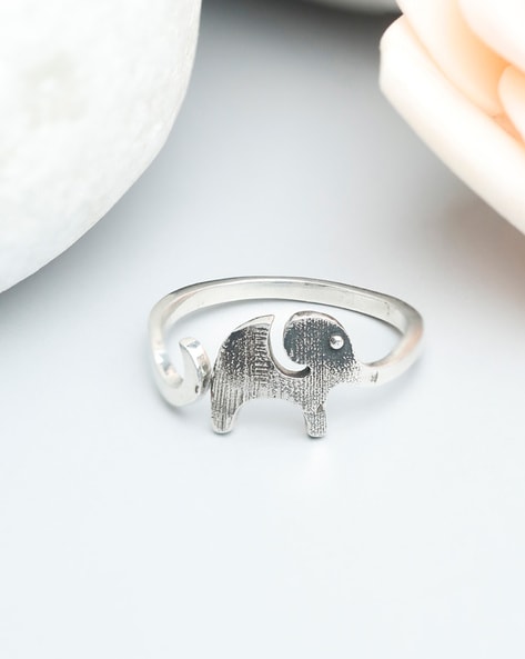 Amazon.com: Animal Kingdom Solid 14k Yellow Gold Open Design Band Three Elephant  Ring (Size 4): Clothing, Shoes & Jewelry