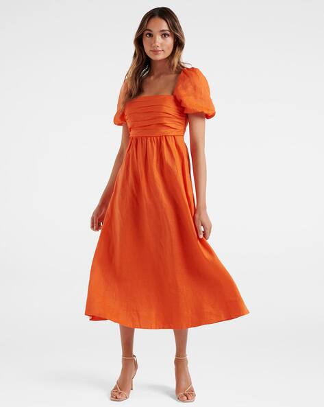 forever new orange dress Buy Forever New Orange Sienna High Neck Satin Maxi Dress from Next Austria